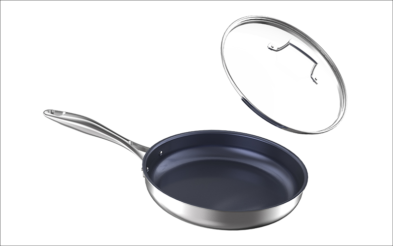 Titanium metal frying pan