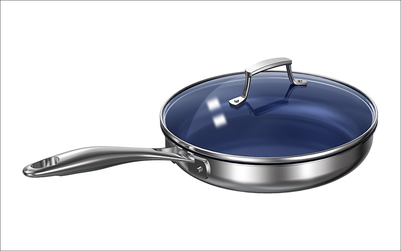 Titanium metal frying pan