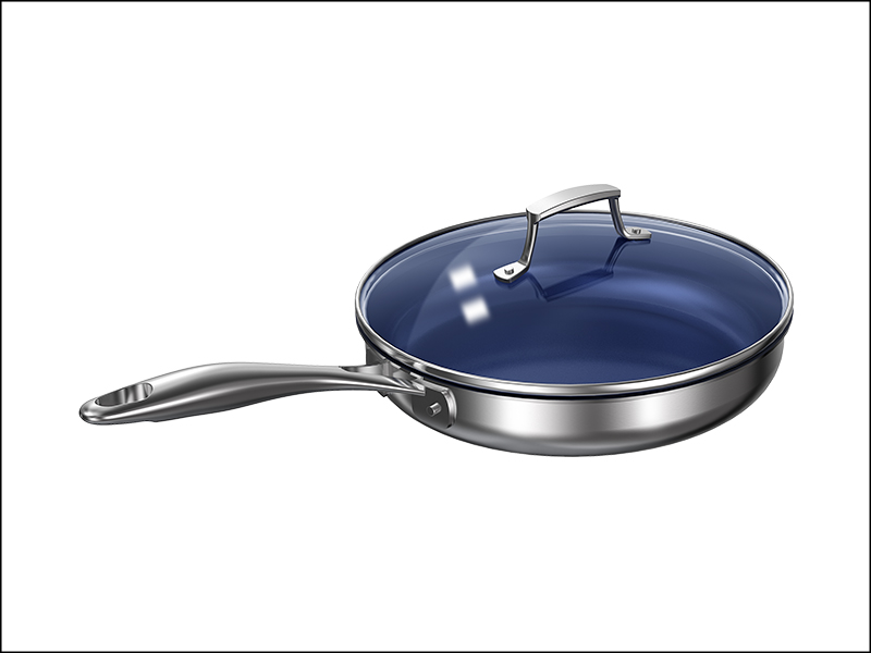 Titanium metal frying pan