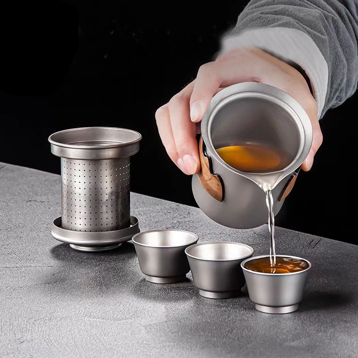 Pure Titanium Tea Set