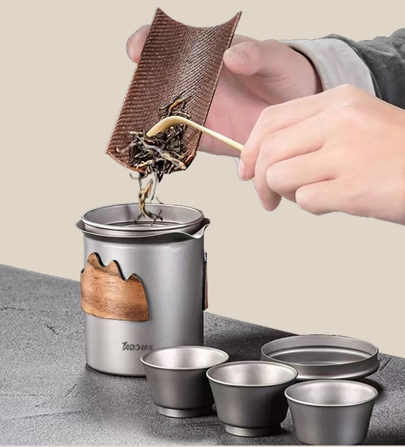 Pure Titanium Tea Set