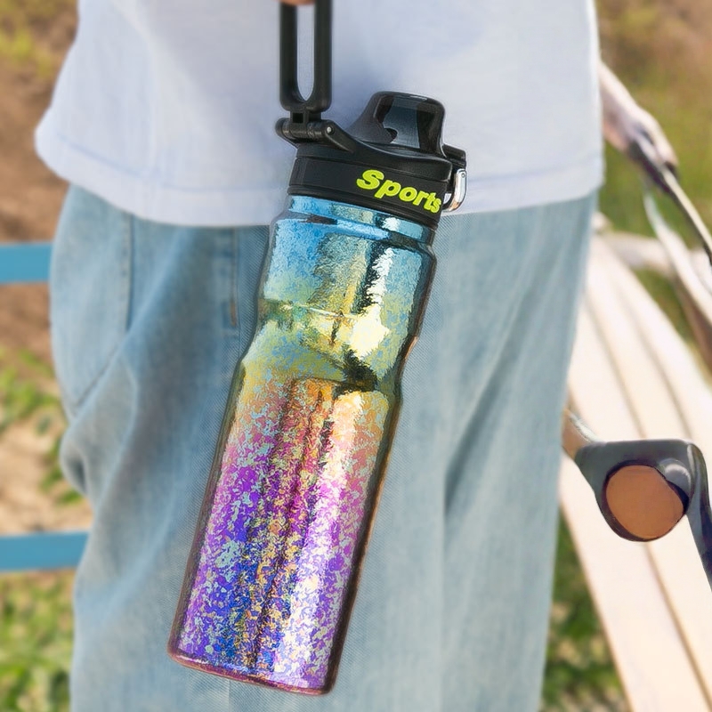 Titanium Water Bottle with Leak-Proof: Ideal for Travel, Gym, and Office Use