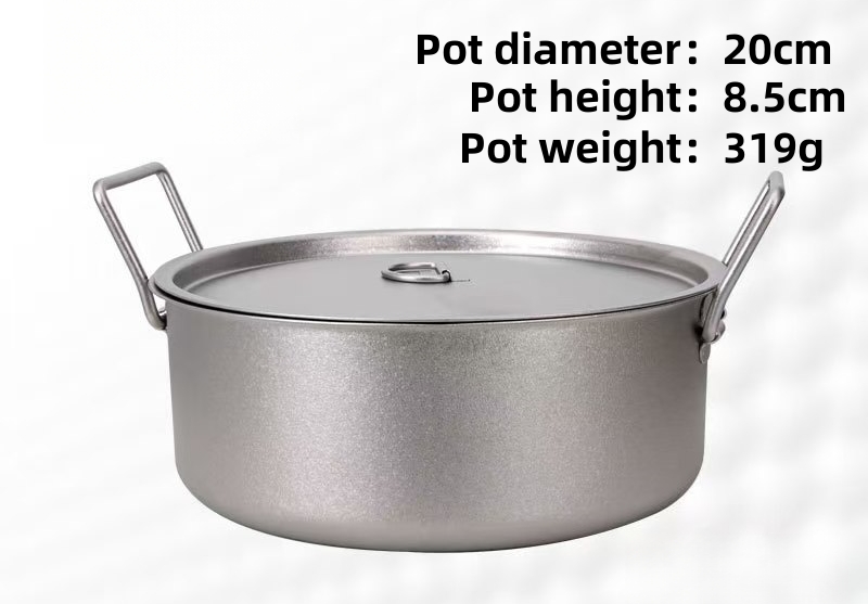 Ultra-Lightweight Titanium Camping Pot: Compact 2L Backpacking Cookware for Hiking & Trekking Ultra-Lightweight Titanium Camping Pot: Compact 2L Backpacking Cookware for Hiking & Trekking