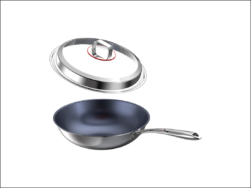 Titanium Flat-Bottomed Pot 【Mirror-like pot lid】