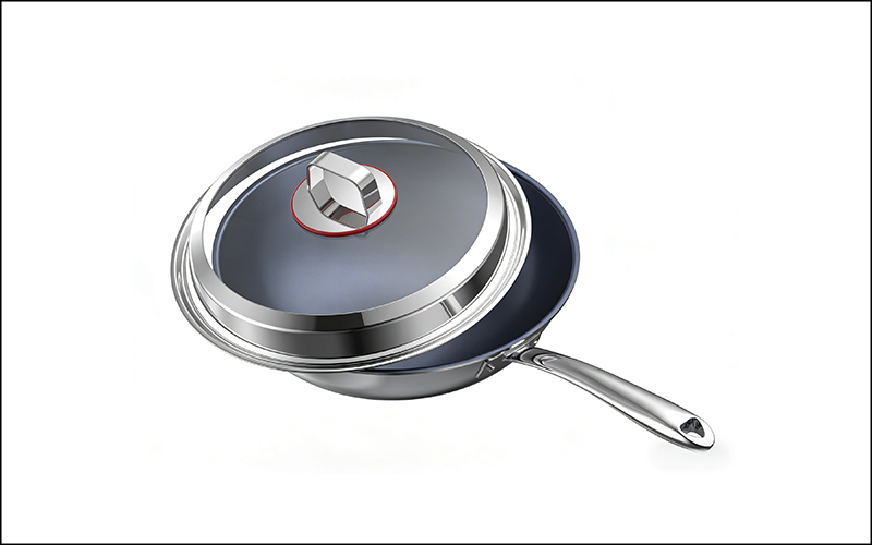 Titanium Flat-Bottomed Pot 【Mirror-like pot lid】
