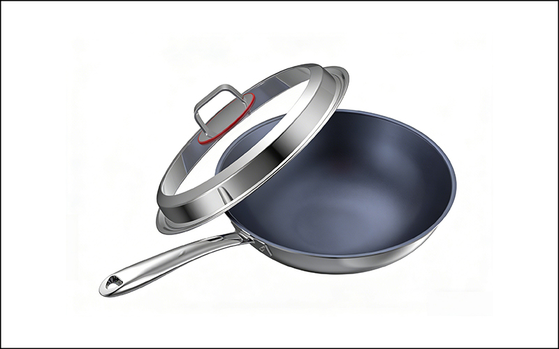 Titanium Flat-Bottomed Pot 【Mirror-like pot lid】