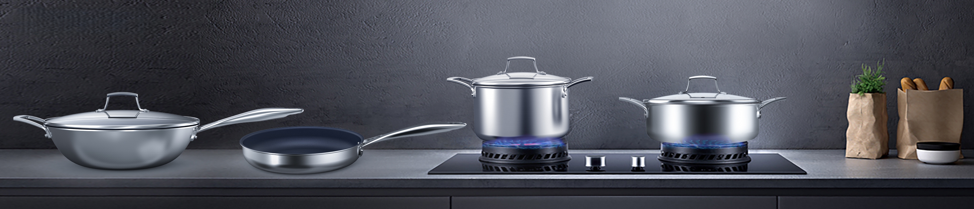 Titanium Soup Pots [Shallow pot]