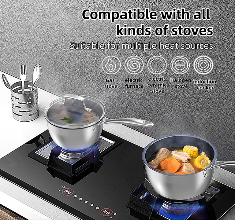 Titanium Sauce Pot【Beechwood handle】 Titanium Sauce Pot【Beechwood handle】