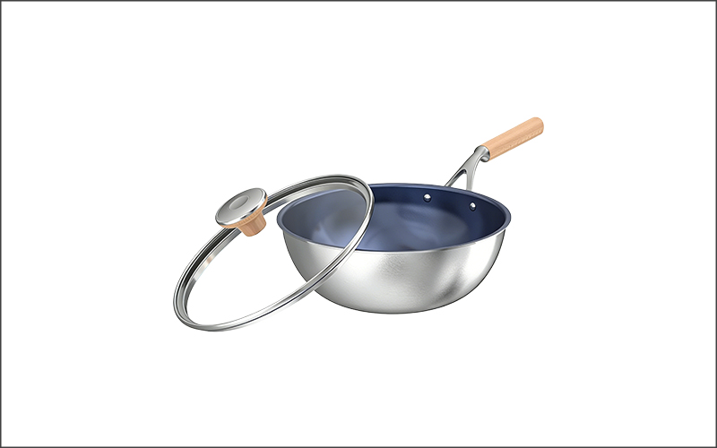 Titanium Flat-Bottomed Pot【24cm】
