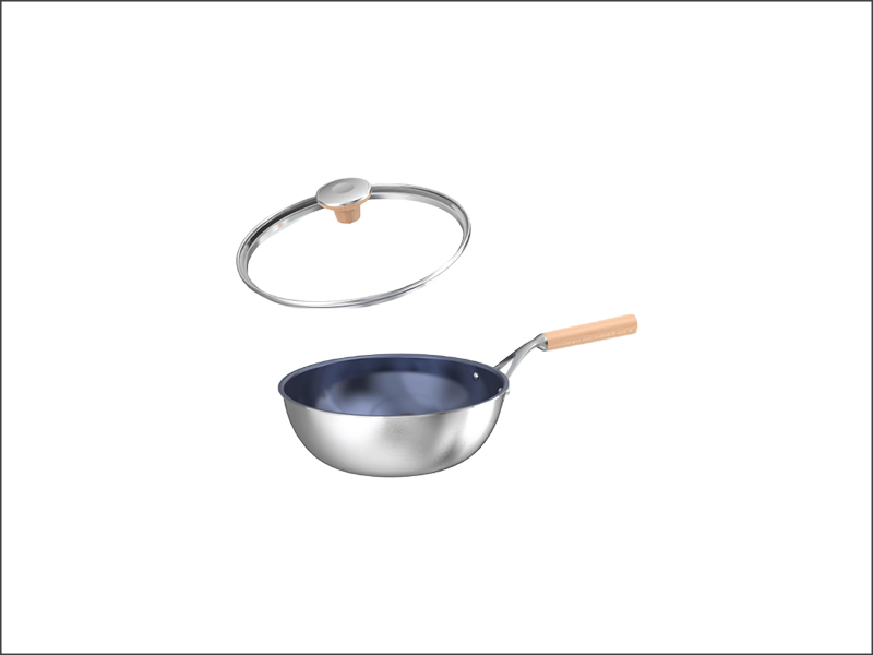 Titanium Flat-Bottomed Pot【24cm】