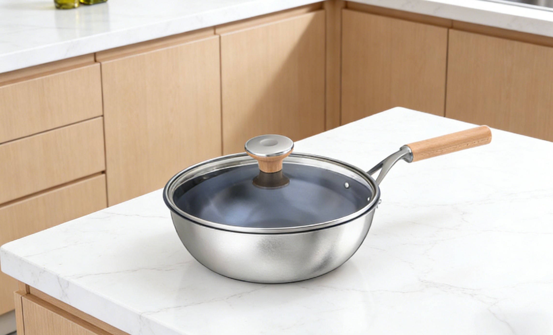 Titanium Flat-Bottomed Pot【24cm】