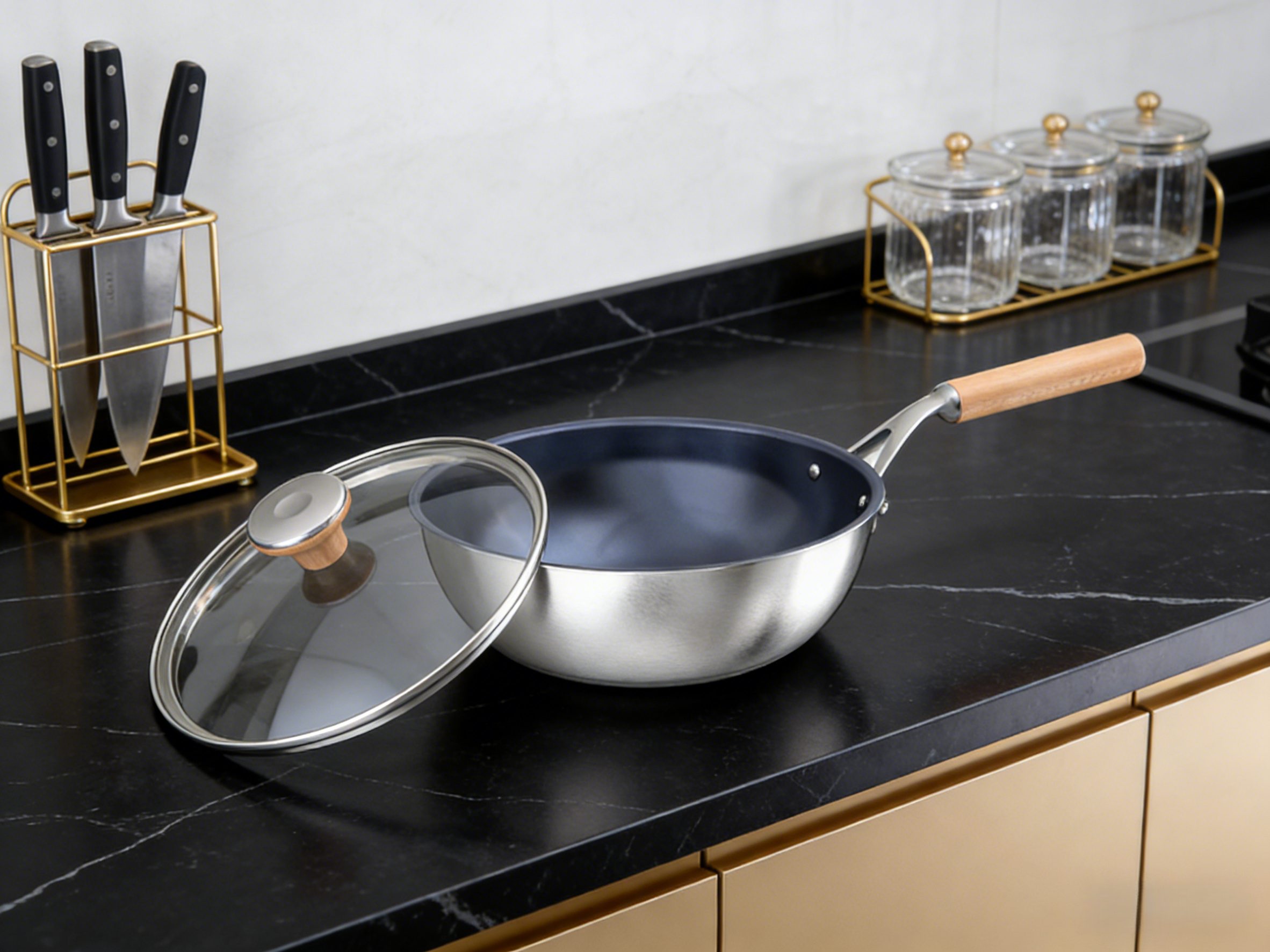 Titanium Flat-Bottomed Pot【24cm】