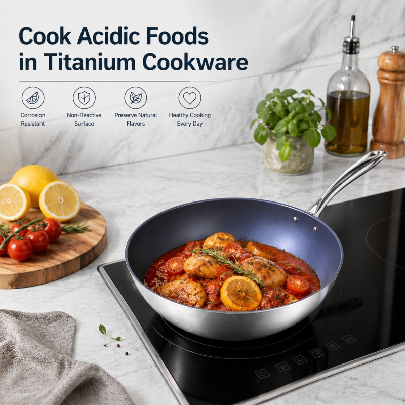 Can You Cook Acidic Foods in Titanium Cookware? Tomatoes, Lemon, Vinegar, and Metal Leaching Explained