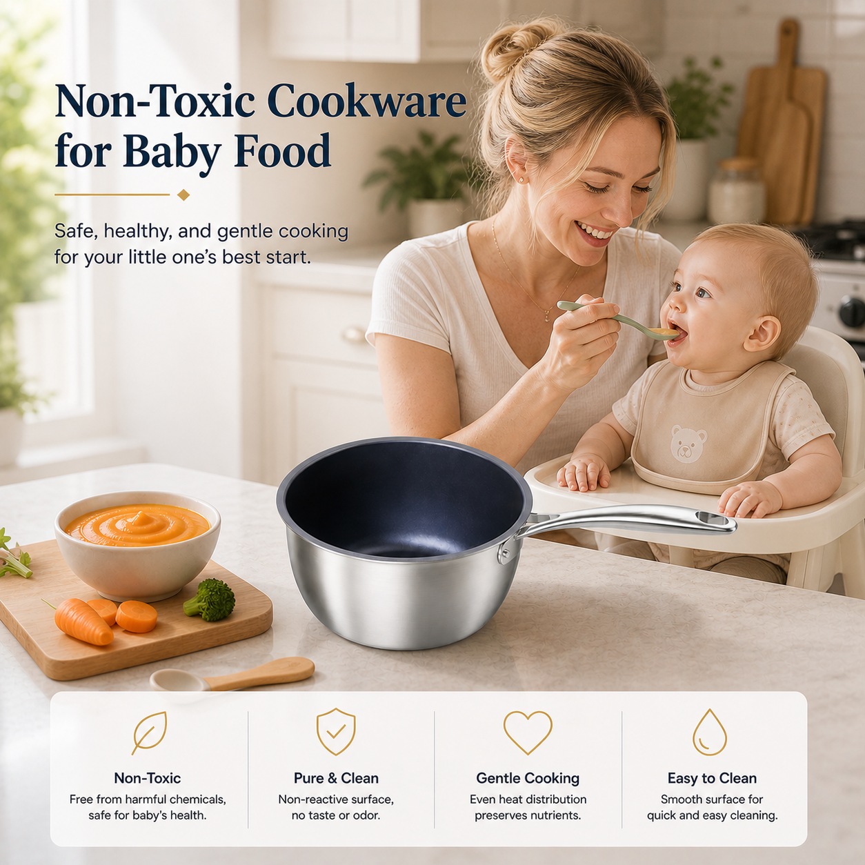 Non-Toxic Cookware for Baby Food: Is Titanium a Safer Choice for Everyday Cooking?