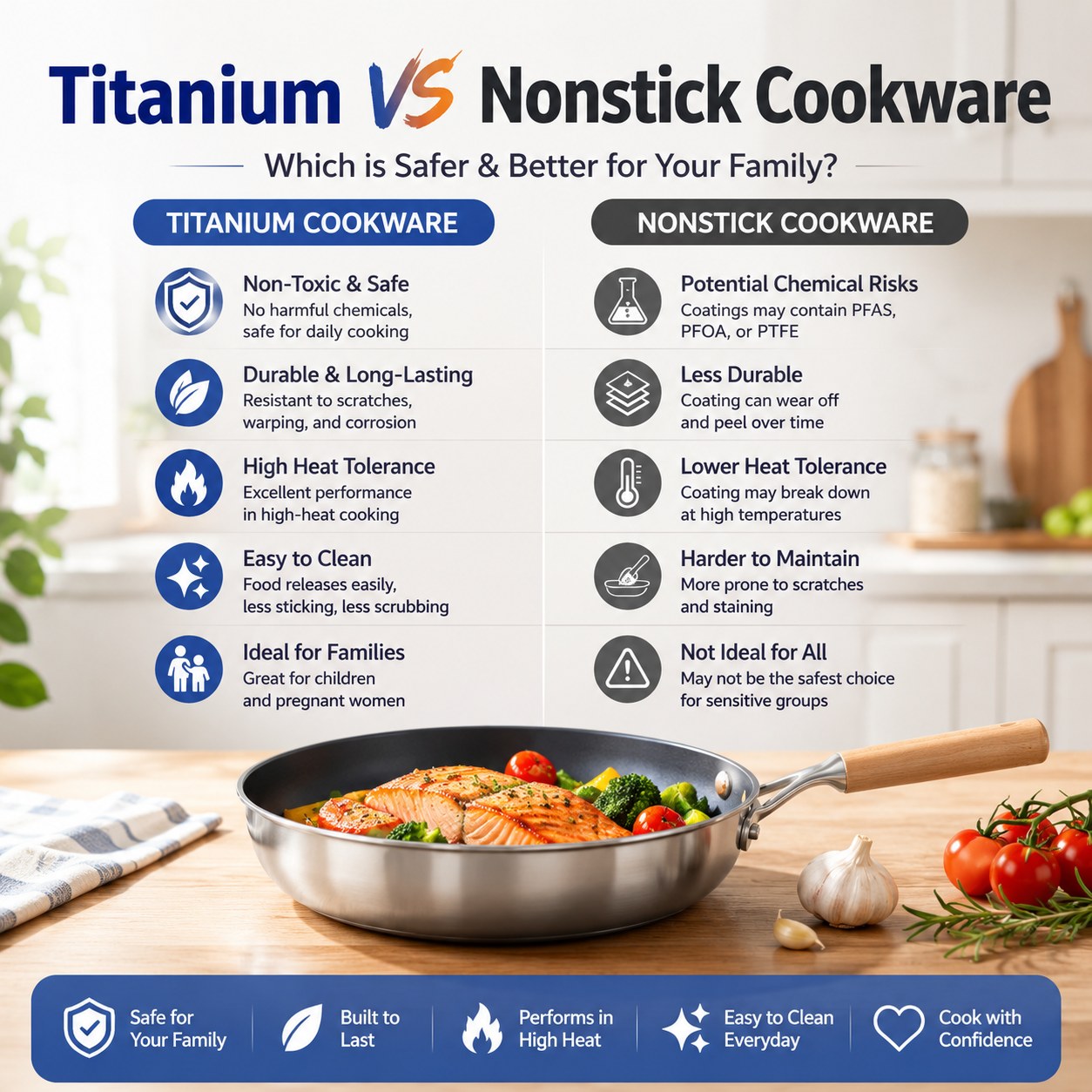 Titanium vs Nonstick Cookware: What Is the Difference?