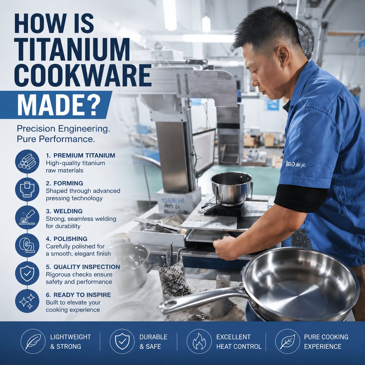 How Is Pure Titanium Sheet Made into Cookware? From GR1 Sheet to Tri-Ply Titanium Pans
