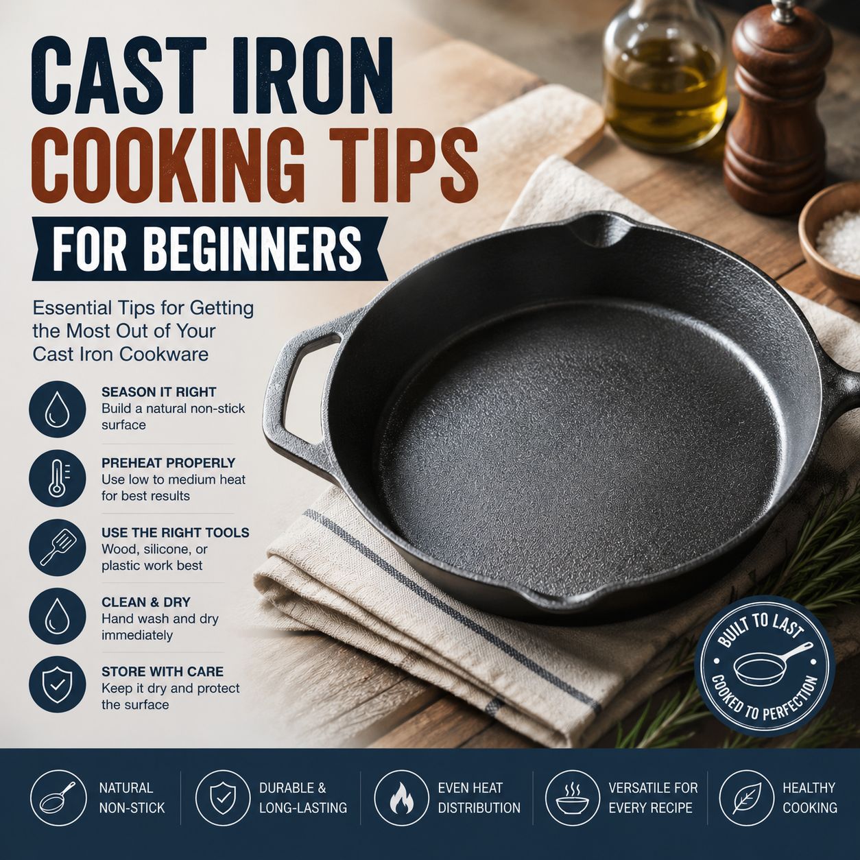 Cast Iron Cooking Tips for Beginners: How to Cook, Clean, and Avoid Common Mistakes