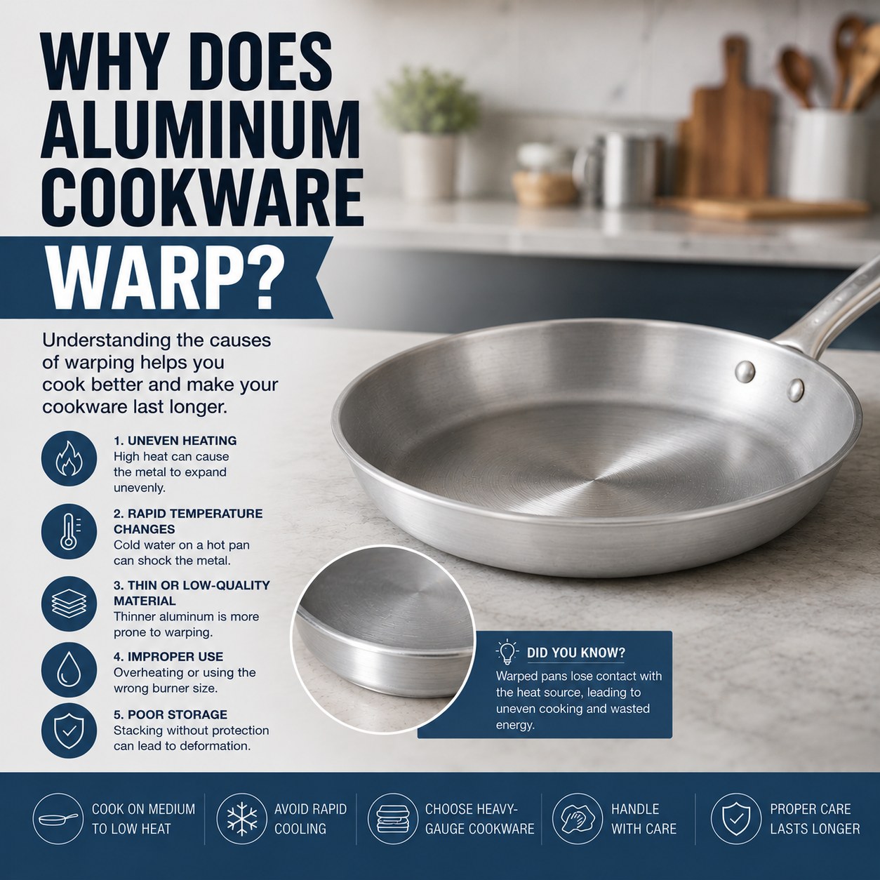 Why Does Aluminum Cookware Warp? Causes, Prevention, and When to Replace It