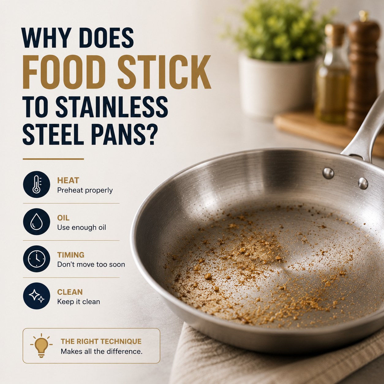 Why Does Food Stick to Stainless Steel Pans? The Science, Mistakes, and How to Fix It