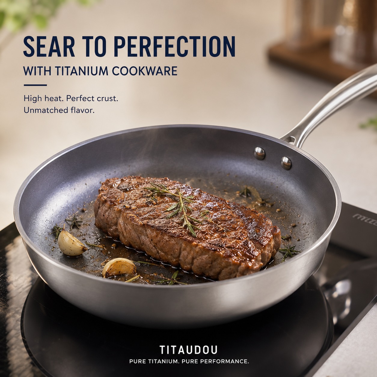 Can You Sear Meat in Titanium Cookware? Heat Control, Browning, and Tri-Ply Pans Explained