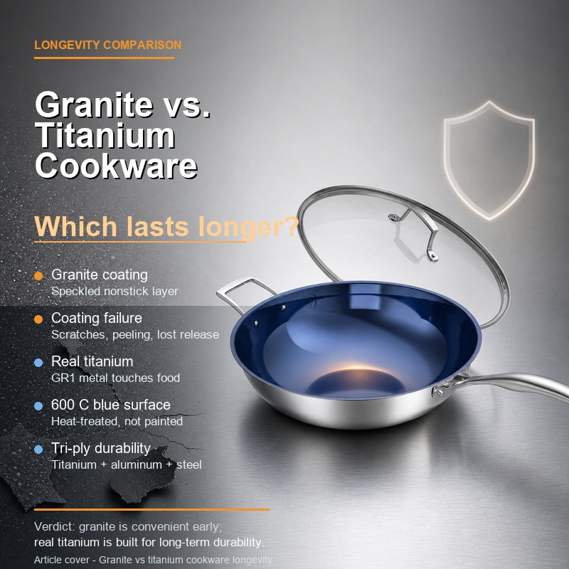 Granite vs. Titanium Cookware: Which Lasts Longer? The Coating vs. Solid Metal Truth
