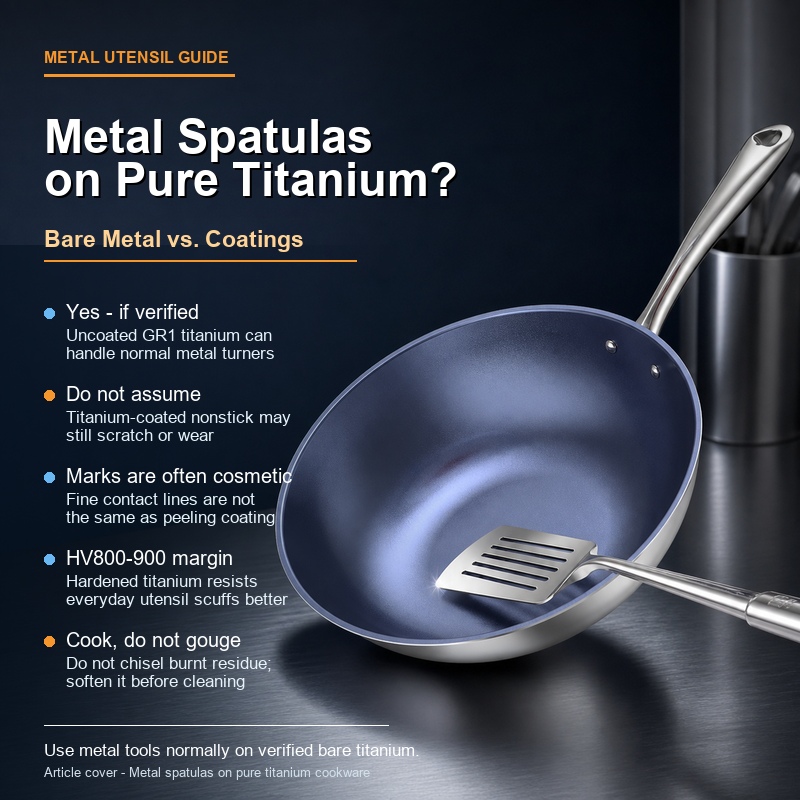 Can You Use Metal Spatulas on Pure Titanium Cookware? Bare Metal vs. Coatings
