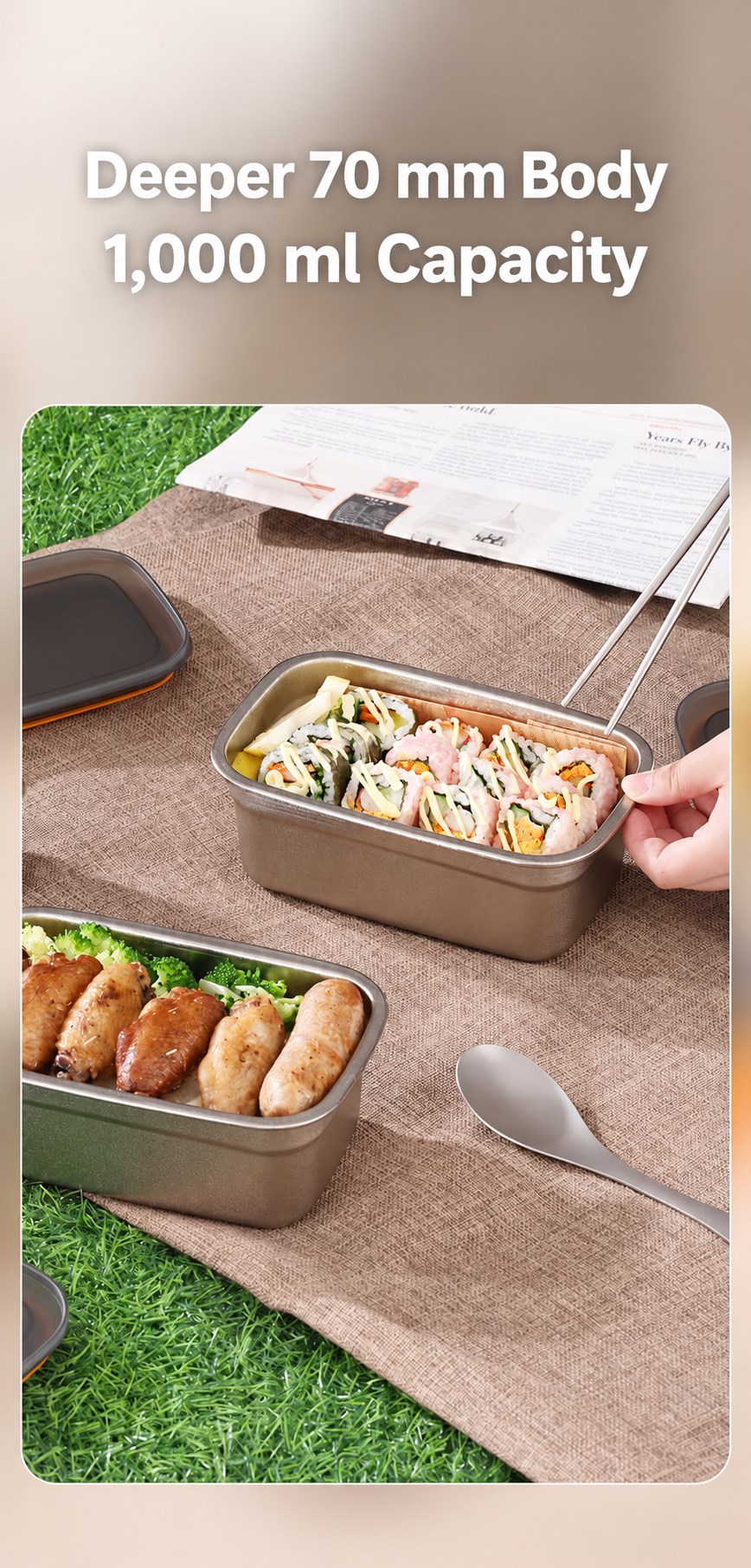 Pure Titanium Food Storage Container Pure Titanium Food Storage Container
