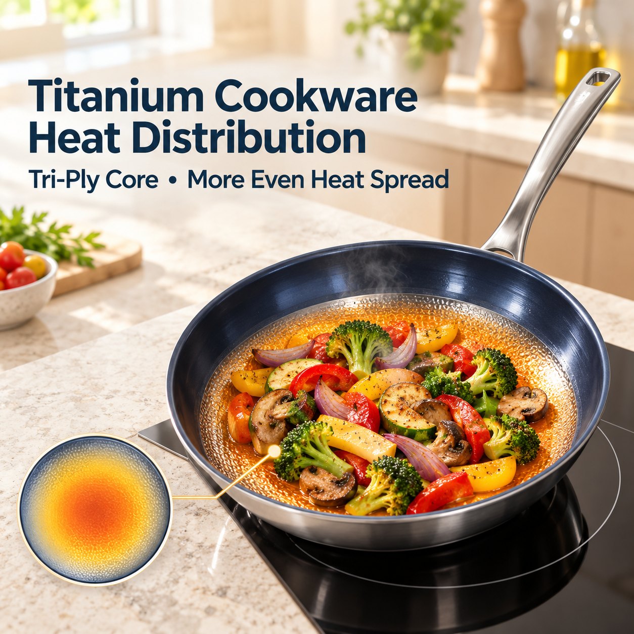 Solid Pure Titanium Cookware vs. Tri-Ply Clad Titanium: Which Heats More Evenly?