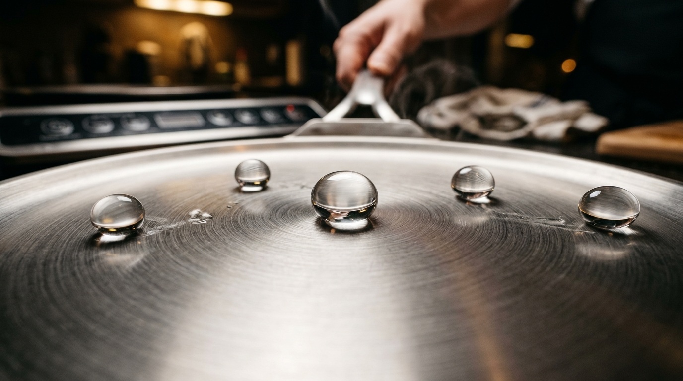 Troubleshooting Food Sticking: Resetting the Surface of Titanium Cookware and the Leidenfrost Non-Stick Method