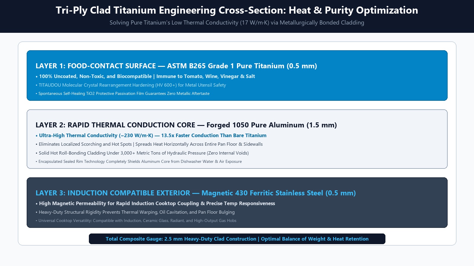 Why Grade 1 Titanium Is the Gold Standard for Food-Contact Titanium Cookware